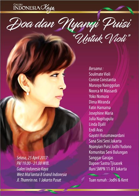 Doa dan Nyanyi Puisi "Untuk Violi"